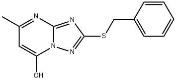 2-BENZYLSULFANYL-5-METHYL-[1,2,4]TRIAZOLO[1,5-A]PYRIMIDIN-7-OL Struktur