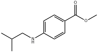 Benzoic acid, 4-[(2-methylpropyl)amino]-, methyl ester (9CI) Struktur