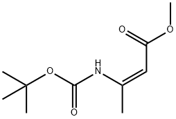 2-Butenoicacid,3-[[(1,1-dimethylethoxy)carbonyl]amino]-,methylester,(2Z)- Struktur