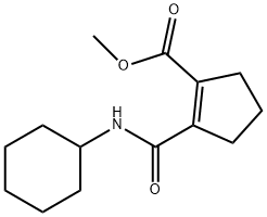 1-Cyclopentene-1-carboxylicacid,2-[(cyclohexylamino)carbonyl]-,methylester Struktur