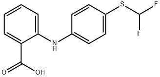 2-((4-((difluoromethyl)thio)phenyl)amino)-benzoicaci Struktur