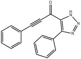 3-Phenyl-1-(5-phenyl-1H-1,2,3-triazol-4-yl)-2-propyn-1-one Struktur