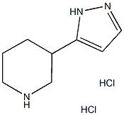 Piperidine, 3-(1H-pyrazol-3-yl)-, hydrochloride (1:2) Struktur