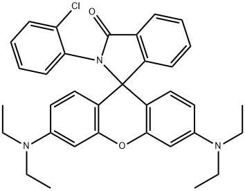 2-(2-chlorophenyl)-3',6'-bis(diethylamino)spiro[1H-isoindole-1,9'-[9H]xanthene]-3(2H)-one Struktur