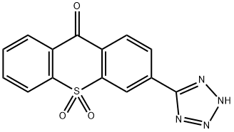 3-(1H-tetrazol-5-yl)-9H-thioxanthen-9-one 10,10-dioxide Struktur