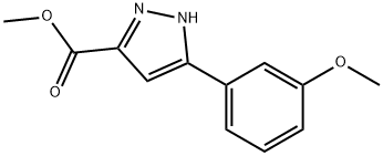 5-(3-Methoxy-phenyl)-2H-pyrazole-3-carboxylic acid methyl ester Struktur