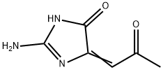 4H-Imidazol-4-one, 2-amino-1,5-dihydro-5-(2-oxopropylidene)- (9CI) Struktur