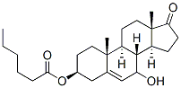 Androst-5-en-17-one,7-hydroxy-3-[(1-oxohexyl)oxy]-,(3beta)-(9CI) Struktur