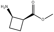 Cyclobutanecarboxylic acid, 2-amino-, methyl ester, (1S,2R)- (9CI) Struktur