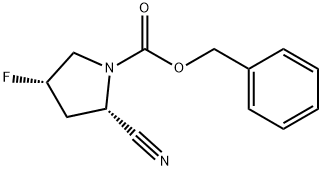 N-CBZ-CIS-4-FLUORO-L-PROLINONITRILE Struktur