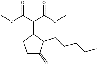 dimethyl (3-oxo-2-pentylcyclopentyl)malonate     Struktur