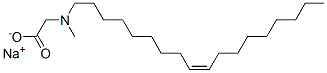 sodium (Z)-N-methyl-N-9-octadecenylaminoacetate Struktur