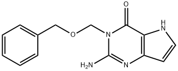 4H-Pyrrolo[3,2-d]pyrimidin-4-one,2-amino-3,5-dihydro-3-[(phenylmethoxy)methyl]- Struktur