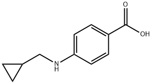 Benzoic acid, 4-[(cyclopropylmethyl)amino]- (9CI) Struktur