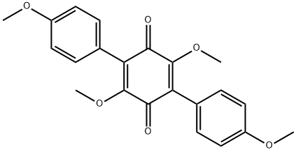 2,5-Dimethoxy-3,6-bis(4-methoxyphenyl)-2,5-cyclohexadiene-1,4-dione Struktur