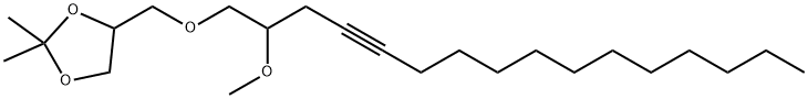 4-[[(2-Methoxy-4-hexadecynyl)oxy]methyl]-2,2-dimethyl-1,3-dioxolane Struktur