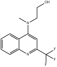 2-[METHYL[2-(TRIFLUOROMETHYL)QUINOLIN-4-YL]AMINO]ETHAN-1-OL Struktur