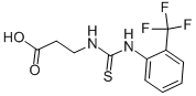 3-([[2-(TRIFLUOROMETHYL)ANILINO]CARBOTHIOYL]AMINO)PROPANOIC ACID Struktur