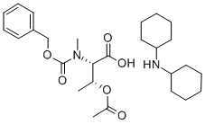 N-ALPHA-BENZYLOXYCARBONYL-N-ALPHA-METHYL-O-ACETYL-L-THREONINE DICYCLOHEXYLAMINE Struktur