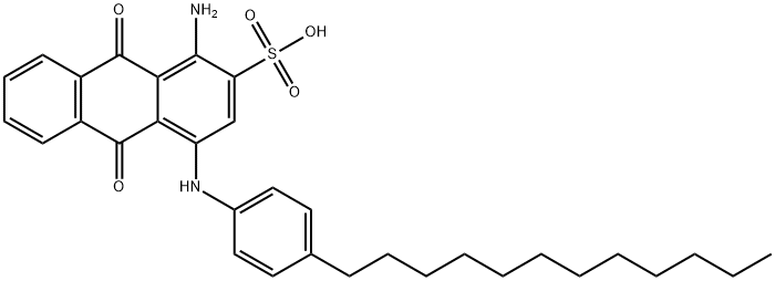 2-Anthracenesulfonic acid,L-amino-4-[(4-dodecylphenyl)amino]-9,10-dihydro-9,10-dioxo Struktur