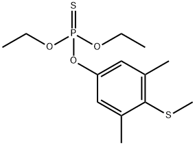 (3,5-dimethyl-4-methylsulfanyl-phenoxy)-diethoxy-sulfanylidene-phospho rane Struktur