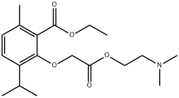 (2-Ethoxycarbonyl-6-isopropyl-3-methylphenoxy)acetic acid 2-(dimethylamino)ethyl ester Struktur