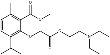 (6-Isopropyl-2-methoxycarbonyl-3-methylphenoxy)acetic acid 2-(diethylamino)ethyl ester Struktur