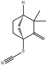 Thiocyanic acid, (1R,4R)-3,3-dimethyl-2-methylenebicyclo[2.2.1]hept-1-yl ester (9CI) Struktur