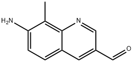 7-amino-8-methylquinoline-3-carbaldehyde Struktur