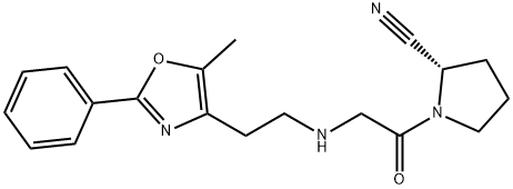 (2S)-1-{N-[2-(5-METHYL-2-PHENYL-1,3-OXAZOL-4-YL)ETHYL]GLYCYL}PYRROLIDINE-2-CARBONITRILE Struktur