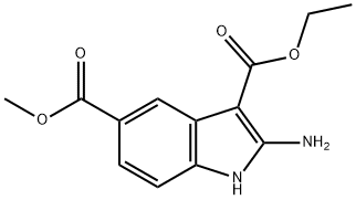 3-ethyl 5-methyl 2-amino-1H-indole-3,5-dicarboxylate Struktur