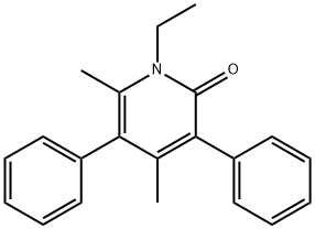 1-Ethyl-4,6-dimethyl-3,5-diphenyl-2(1H)-pyridinone Struktur