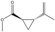 Cyclopropanecarboxylic acid, 2-(1-methylethenyl)-, methyl ester, trans-(-)- Struktur