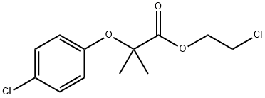 2-chloroethyl 2-(4-chlorophenoxy)-2-methylpropionate Struktur