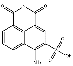 6-amino-2,3-dihydro-1,3-dioxo-1H-benz[de]isoquinoline-5-sulphonic acid Struktur