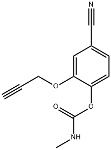 (4-cyano-2-prop-2-ynoxy-phenyl) N-methylcarbamate Struktur