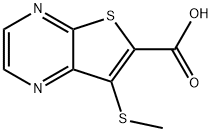 Thieno[2,3-b]pyrazine-6-carboxylic  acid,  7-(methylthio)- Struktur