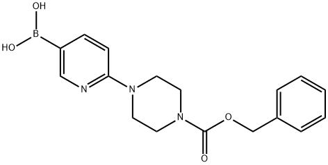 2-(4-CBZ-PIPERAZIN-1-YL)PYRIDINE-5-BORONIC ACID Struktur