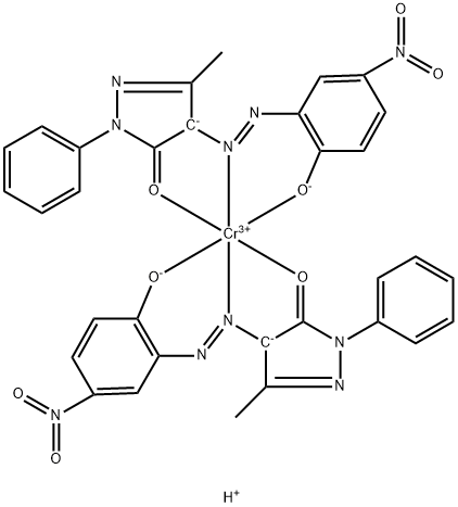 2,4-Dihydro-4-[(2-hydroxy-5-nitrophenyl)azo]-5-methyl-2-phenyl-3H-pyrazol-3-one chromium complex