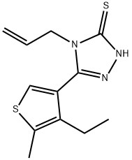 4-ALLYL-5-(4-ETHYL-5-METHYLTHIEN-3-YL)-4H-1,2,4-TRIAZOLE-3-THIOL Struktur