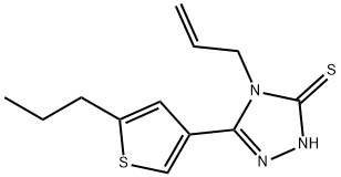 4-ALLYL-5-(5-PROPYLTHIEN-3-YL)-4H-1,2,4-TRIAZOLE-3-THIOL Struktur