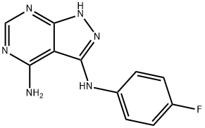 N3-(4-氟苯基)-1H-吡唑并[3,4-D]嘧啶-3,4-二胺, 522629-08-9, 結(jié)構(gòu)式