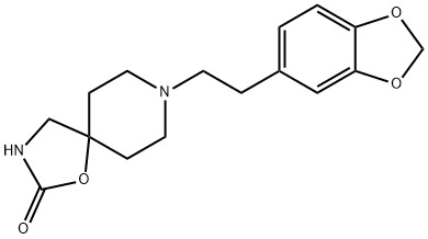 8-[3,4-(Methylenebisoxy)phenethyl]-1-oxa-3,8-diazaspiro[4.5]decan-2-one Struktur