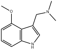 1-(4-METHOXY-1H-INDOL-3-YL)-N,N-DIMETHYLMETHANAMINE Struktur