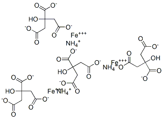 triammonium triiron tetracitrate Struktur