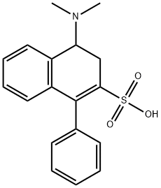 1,2-Dihydro-1-dimethylamino-4-phenyl-3-naphthalenesulfonic acid Struktur