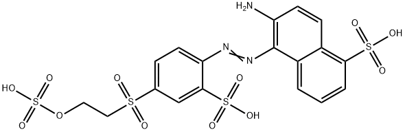 6-amino-5-[[2-sulpho-4-[[2-(sulphooxy)ethyl]sulphonyl]phenyl]azo]naphthalene-1-sulphonic acid Struktur