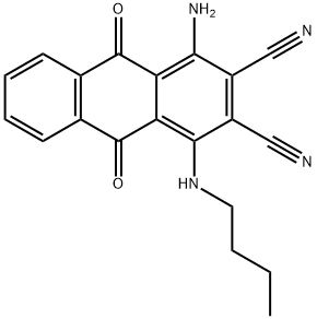 1-amino-4-(butylamino)-9,10-dihydro-9,10-dioxoanthracene-2,3-dicarbonitrile Struktur