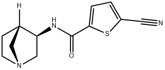 2-Thiophenecarboxamide,N-(1R,3R,4S)-1-azabicyclo[2.2.1]hept-3-yl-5-cyano- Struktur