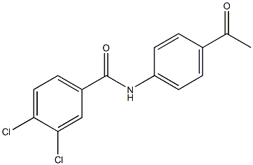 N-(4-acetylphenyl)-3,4-dichlorobenzamide Struktur